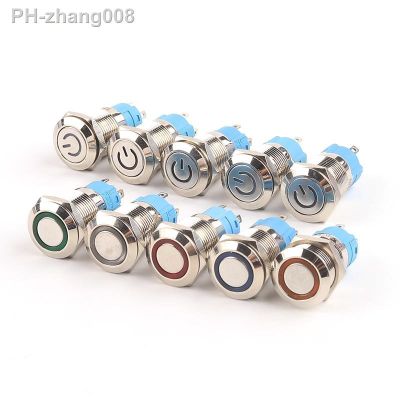 22mm 4 Pin Waterproof Metal Push Button Switch LED Light Momentary Latching Car Engine Power Switch 6V 24V 220V