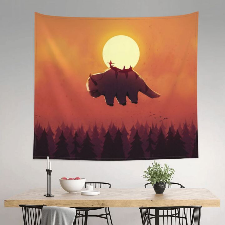 cw-avatar-the-last-airbender-tapestry-hippie-wall-hanging-appa-decoration-for-bedroom-table-cover-psychedelic-wall-tapestry