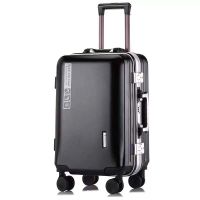 ZT Luggage กระเป๋าเดินทางโครงอะลูมิเนียม 20 นิ้ว, กระเป๋าเดินทางชาร์จ USB ทนทาน, กระเป๋าเดินทางสไตล์ธุรกิจ 24 นิ้ว, ล็อคกันขโมย TSA, ล้อสากล