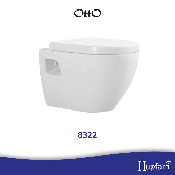 [WC/Toilet Bowl] 8322 OttO Wall Hung Water Closet w PP Seat Cover By