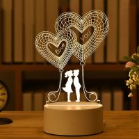 【 YUYANG Lighting 】 3D Lamp Acrylic USB Moon Bear Love LED Night Lights Neon Sign Christmas Decor for Home Bedroom Valentine 39;s Day Wedding Gift