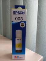 EPSON 003Y สีเหลือง  T00V400แท้ศูนย็ของใหม่คุณภาพ100% เครื่องปริ้นเตอร์ EPSON L3110 / เครื่องปริ้นเตอร์ EPSON L3150 ปริมาณการพิมพ์บนกระดาษขนาด A4 ได้ 7,500 หน้า (รวมกัน 3 สี C,M,Y) ขนาด 65 มล.