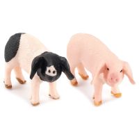 [COD] solid farm livestock piglet model Jinhua pig pink with lop ears cute desktop sand decoration cross-border