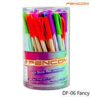 Pencom DF06 ปากกาหมึกน้ำมันแบบปลอกหมึกสีน้ำเงิน