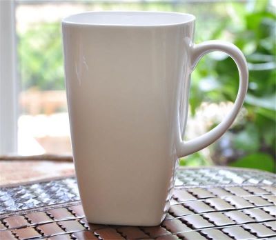 【High-end cups】700มิลลิลิตรธรรมดากระดูกสีขาวจีนขนาดใหญ่แก้วชาถ้วยพอร์ซเลนตาราง Mornin น้ำ Tasse A คาเฟ่ถ้วยกาแฟเซรามิกแก้วคาเฟ่