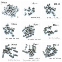 130 Pcs M3 Sekrup Mur M3 x 5 3x8 3x10 3x12 3x16 kepala Bulat Kepala Datar Sekrup Cap Set Sekrup Phillips M3x5 Mm Cap Sekrup M3x16