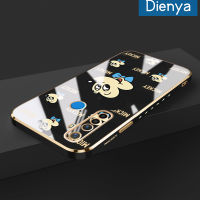 เคส Dienya สำหรับ Realme 5 5i 5S 6i 5 Pro เคสการ์ตูนแฮปปี้มิกกี้กรอบสี่เหลี่ยมใหม่เคลือบพื้นผิวเคสซิลิกาเจลนิ่มกันกระแทกเคสมือถือฝาครอบป้องกันเลนส์กล้องถ่ายรูปรวมทุกอย่าง