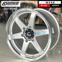 ล้อแม็กขอบ 18x9.0 ET+35 CB106 6H139.7 ยี่ห้อ Cosmis รุ่น ESTREMO(YA046) ?สีซิลเวอร์?  ?(ราคาต่อ1วง)? ขายยกชุด4วง ฮุนได H1 และอื่นๆ