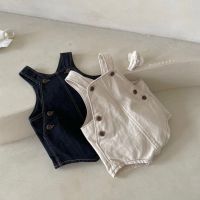 Summer Newborn Baby Boy Girl Bodysuit Fashion Casual Sleeveless Selling Denim Jumpsuit Toddler Boys Overalls Rompers Clothes