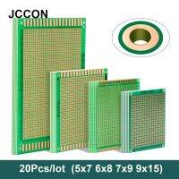 20Pcs PCB Prototype Board Circuit Protoboard Universal DIY Single Hole Soldering Plate 5Pcs Each Size 5x7 6x8 7x9 9x15 cm