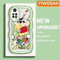 YIWESAN เคสสำหรับ Xiaomi Redmi โน๊ต11 Pro Note 5G 11e Pro,เคสแฟชั่นอนิเมะดินสอสี Shin-Chan ขอบเป็นลอนดีไซน์ใหม่เคสโทรศัพท์โปร่งใสซิลิโคนนิ่มกันกระแทกป้องกันเลนส์กล้องเคสใส