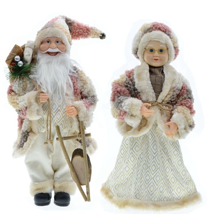 new-year-christmas-tree-ornaments-45cm-big-standing-santa-claus-figurine-plush-doll-toys-gift-decor-for-home-christmas