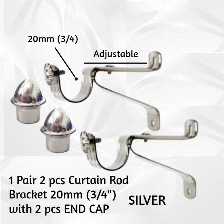 【Spot in Manila】WPT5010 1 Pair 2 pcs Curtain Rod Bracket (with 2 pcs