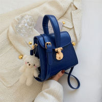 【cw】 Womens Popular Bag This Year 2022 New Shoulder Bag Fashion Crocodile Pattern Hand Bag Klein Blue Crossbody Bag for Women ！