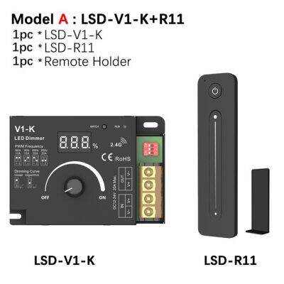 【Worth-Buy】 Dc12v ที่หรี่ไฟแบบหมุน24โวลต์20a Pwm Rf 2.4กรัมความถี่ไร้สายปรับ Sakelar Peredup ลูกบิด Wifi อัจฉริยะสำหรับแถบสีเดียว