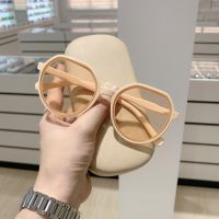 【CC】 Fashion All-match Trend Sunglasses Personalized Round Frame Ins Color Big