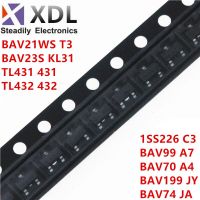 100pcs 1SS226 C3 BAV99 A7 BAV70 A4 BAV21WS T3 BAV199 JY BAV74 JA BAV23S KL31 TL431 431 TL432 432 SOT23 แพทช์ไตรโอด