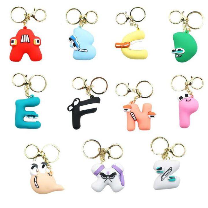 Purse Charm Keychain Letter Alphabet