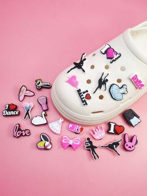 【CC】 Kawaii Ballet Shoe Charms Buckle Accessories Children Croc Jeans Ornaments Clog Shoes Decoration
