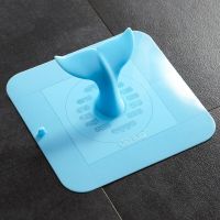 Blue Silicone Floor Drain Cover Home Bathroom Kitchen Sewer Deodorizer Sink Hair Filter Bathtub Cute Whale Water Plug Plugging  by Hs2023