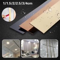▪✓☋ 5 Meter Self-adhesive Stainless Steel Flat Decorative Lines Wall Sticker Silver Titanium Gold Background Wall Ceiling Edge Strip