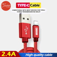 A# Caravan Crew สายชาร์จ USB Type-C 2.4A ความยาว 1เมตร ชาร์จเร็ว (สีดำ/สีแดง/สีน้ำเงิน) cable