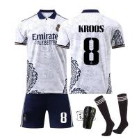 หมายเลข10 Luka Modrimic No. 9 Karim Benzema Real-Ma Drids CFS เสื้อเจอร์ซีย์เตะฟุตบอล S สำหรับเด็กหญิงเด็กชายและผู้ชายผู้หญิง22-23 No. 7เอเดนอาซาร์เสื้อเจอร์ซีย์เตะฟุตบอลลายมังกรชุดเจอร์ซี่ฟุตบอล0000