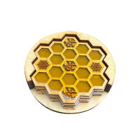 5pcs Non Slip With Holder Heat Resistant Pad Coaster Set Cup Home Bee Honeycomb