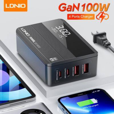 LDNIO Gan เครื่องชาร์จ100W PD QC 4 + ที่ชาร์จเร็วสำหรับ14 13 Pro Max เหมาะสำหรับ Samsung Galaxy S23เหมาะสำหรับ Xiaomi ที่ชาร์จ Huawei โทรศัพท์ยูเอสบี C