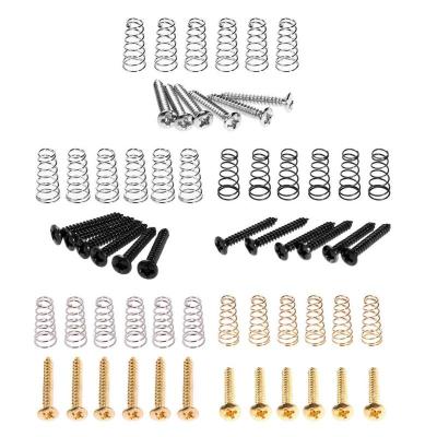 กีต้าร์ไฟฟ้าสกรูยึดสูง6ชิ้น,พร้อมสปริง25มม. * 5มม. สกรูกีตาร์สปริง Guitarra Tornillo Resorte