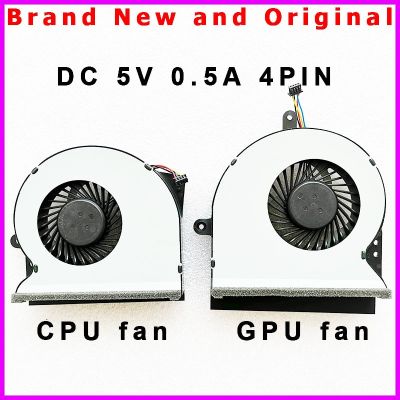 DXDFF พัดลมระบายความร้อนซีพียูเย็นแล็ปท็อป GPU ใหม่สำหรับ ASUS G751 G751J G751M G751JT G751JY G751JL DFS501105PR0T FG13 DFS561405PL0T FG15 5V