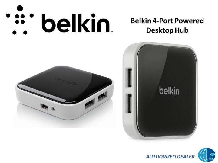 Belkin 4Port Powered Desktop Hub (Black) Lazada PH