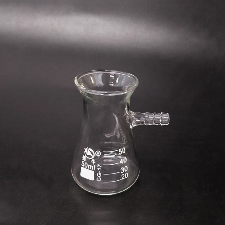 【☄New Arrival☄】 bkd8umn ขวดแก้วสามเหลี่ยมขวดแก้วกรองขนาด50มล. พร้อมท่อกรอง