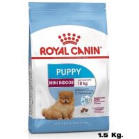 ห้ามพลาด [ลด50%] แถมส่งฟรี Royal Canin Mini Indoor Puppy โรยัลคานิน อาหารสำหรับสุนัขพันธุ์เล็กเลี้ยงในบ้าน แรกเกิด- 10เดือน (ขนาด 1.5กิโลกรัม)