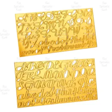 Cake Decoration Mold Golden Letters  Alphabet Letter Birthday Decoration -  26 Cake - Aliexpress