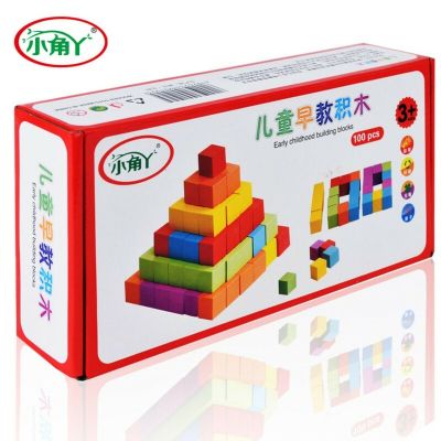 ตัวต่อของเล่น 100 ชิ้น ของเล่นเด็ก Lego ของเล่นเสริม IQ ของเล่นเสริมพัฒนาการ ตัวต่อไม้บล็อกเลโก้ ชุดตัวต่อหลากสี Colorful Children Building Block Wood ทนทาน