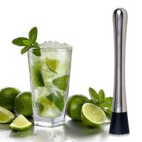 Stainless Steel Cocktail Muddler Bar Mixer Barware Mojito Cocktail Pestle DIY Drink Fruit Muddler Ice Barware Drinking Bar Tool