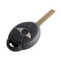 ⊕△❂ DUDELY Uncut Blade Remote Car Key Fob Shell Case Fit for Old BMW Mini Cooper S R50 R53 Blank Key 3 Buttons Car Accessories