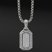 สร้อยคอ David Yurman STREAMLINE PAVÉ AMULET ในทองคำขาว18K พร้อมเพชร