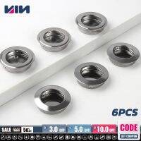 ℗✓ 6Pcs Stainless Steel Circular Recessed Sliding Door Handles Set Round Flush Finger Pulls For Cabinets Dressers Drawers Wardrobes