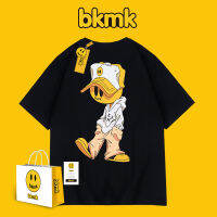 BKMK เสื้อยืดแขนสั้นใหม่จัสตินบีเบอร์คู่รักไฮสตรีทฮิปฮอปหมอก