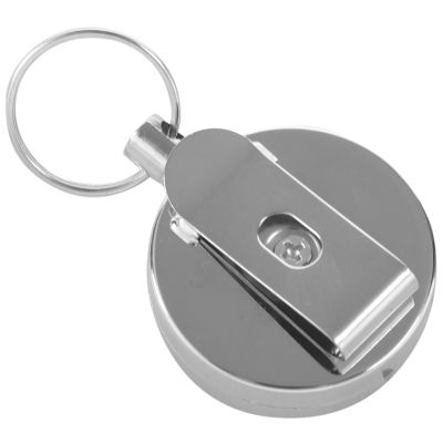 Steel Retractable Key Chain Recoil Key Ring Belt Clip Pull Chain Holder