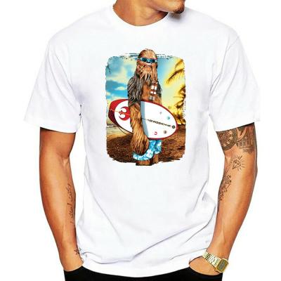 HotWOOKIE Chewbacca Chewi Surfinger เสื้อยืดของขวัญแฟนขนาด S-3XL แขนสั้นผ้าฝ้ายเสื้อยืดผู้ชายเสื้อผ้า Top Tee