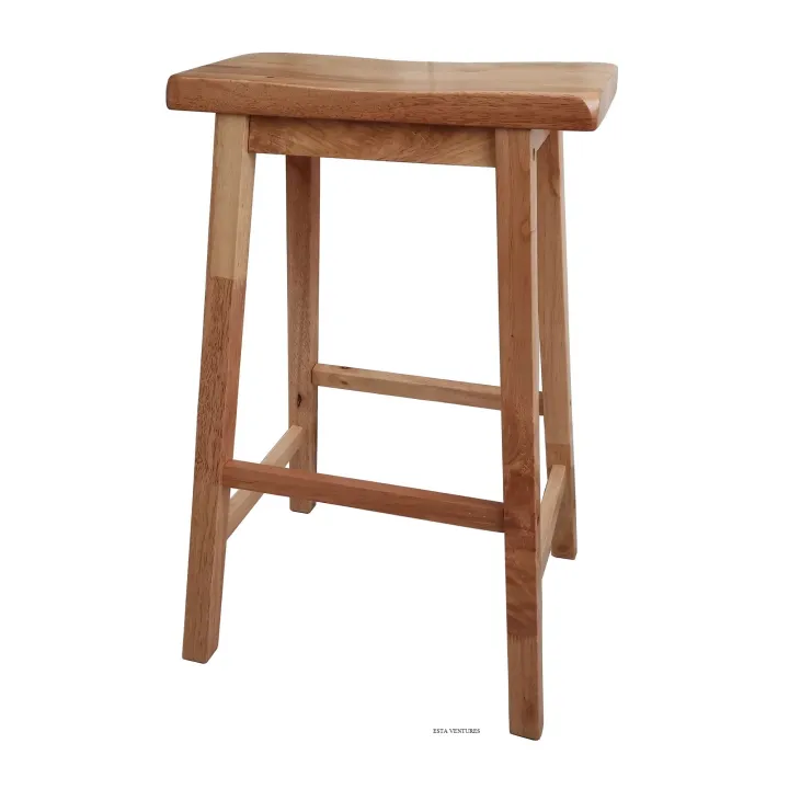 Solid Wood Pub Bar Counter Stool Chair, 24 Inch Natural Wood Bar Stools