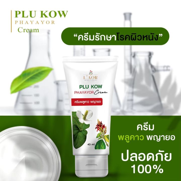 โปรพิเศษ-ครีมพลูคาว-พญายอ-ขนาด-40ml-2-หลอดราคาพิเศษ-เหมาะกับผู้ที่มีปัญหาโรคผิวหนัง-แก้สิวเม็ดผดผื่นคัน-รักษาเริม-งูสวัด