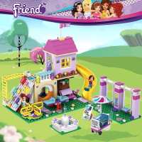 LEGO 41325 Girl Friends Heart Lake City Amusement Plaza Park Slide Assembly Building Block Toys