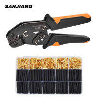 SN-48B Hand Crimping Plier 453 U-Terminal Lug Wire Butt Joint Cold Connectors Crimper Tool,Heat Shrinkable Tube 0.3-1.5mm ²