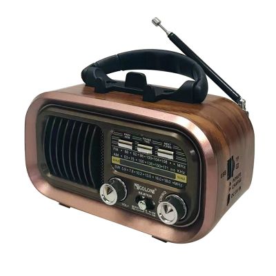 GOLON Retro FM/AM/SW Radio Full Band Portable Radio Receiver Wireless Bluetooth Speaker MP3 Player Support USB/TF Card