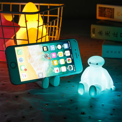 LED Night Light Creative Gift Atmosphere Light Office Desk Bedside Lazy Phone Holder Mini Table Lamp Holiday Gift