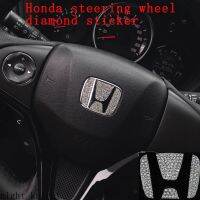 Hot New Car steering wheel logo diamond decoration stickers Car Accessories for Honda Accord City Civic CR-V HR-V Jazz Odyssey Stream CR-Z zhi